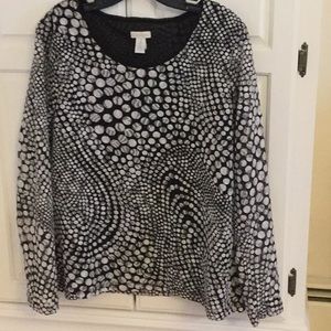 Chico’s Black & White Top